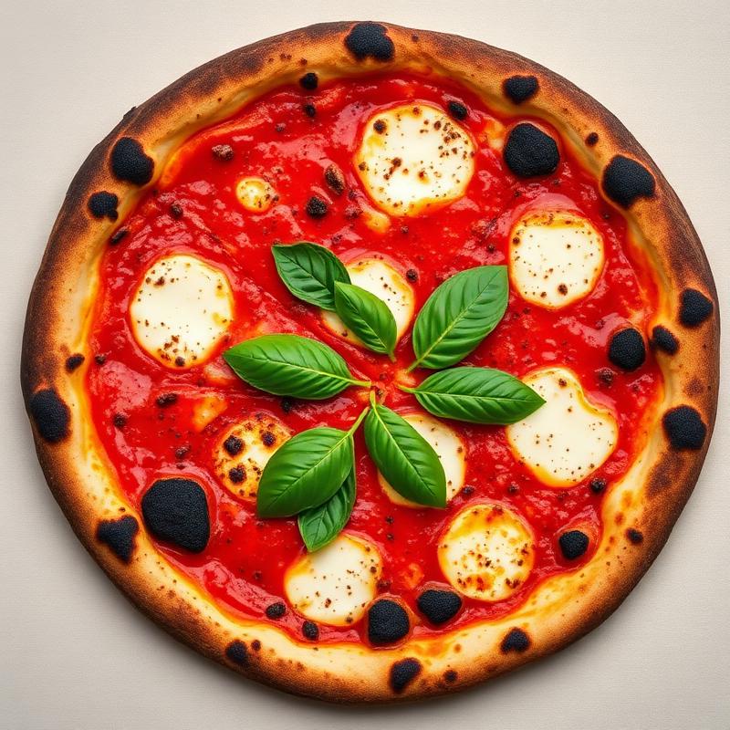 Nybakt napolitansk pizza